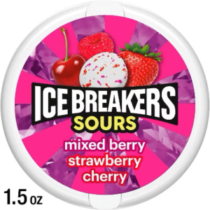 Ice Breakers Sours Mixed Berry, Strawberry, Cherry  24/8 Ct