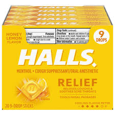 Halls Honey Lemon Sticks 24/20ct