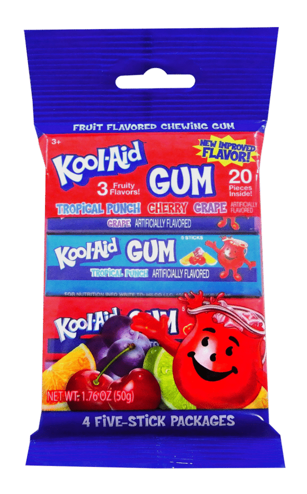 Hilco Kool-Aid gum 4pk Peg Bag 4/10ct 1.76oz