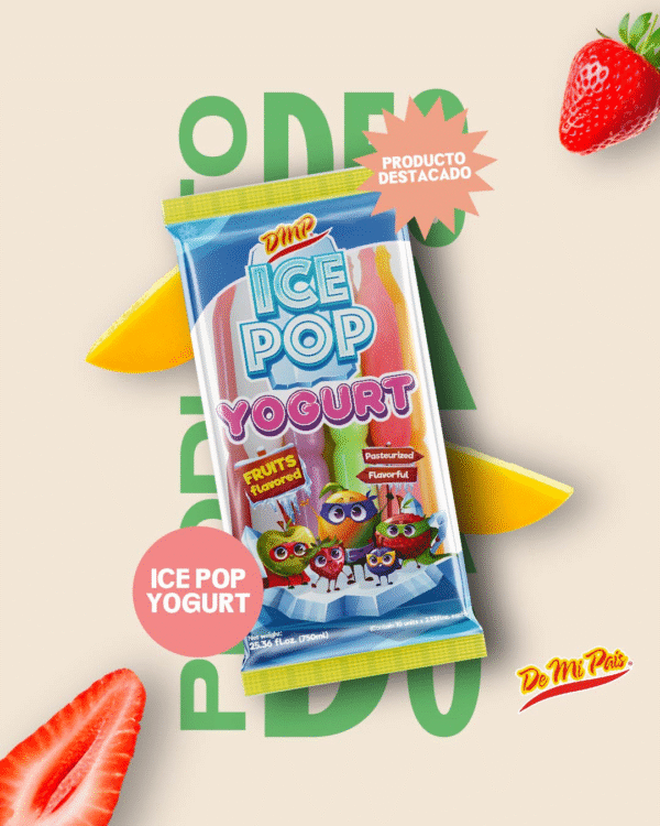 Ice Pop Yogurt Sabores Frutas 12/10/750 ml